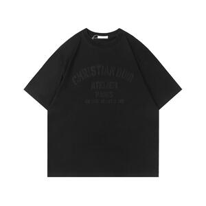 디올 23FW 아뜰리에 로고 자수티셔츠 블랙