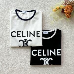 셀린느 코튼 트리오페 반팔 티셔츠 2color (화이트/블랙)