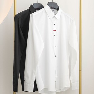(반품가능) 톰브라운 솔리드 포플린 남성 베이직 셔츠 2color