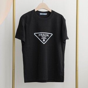 (반품가능) 프라다 삼각 프린팅 로고 반팔 티셔츠